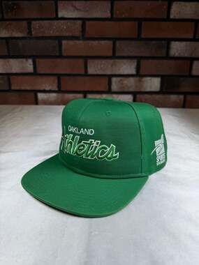 RARE Vintage 90s Oakland Athletics Script Snapback Hat Sports Specialties